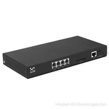 Free Phone System 4-port IP PBX with Password Protection for Conference Room